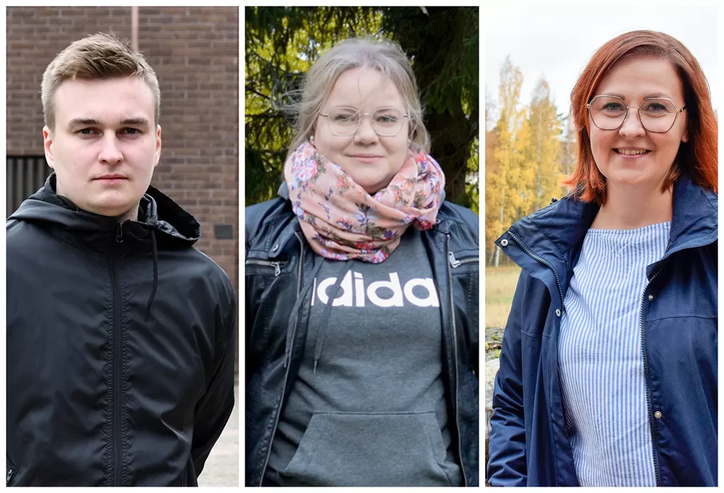 Ylä-Satakunta kysyi kolmen uuden valtuutetun mietteitä alkaneesta valtuustokaudesta. Kuvassa vasemmalla parkanolainen Joni Seilo (kok.), karvialainen Hilma Välimäki (vas.) ja kihniöläinen Kirsi Jytilä (kesk.).