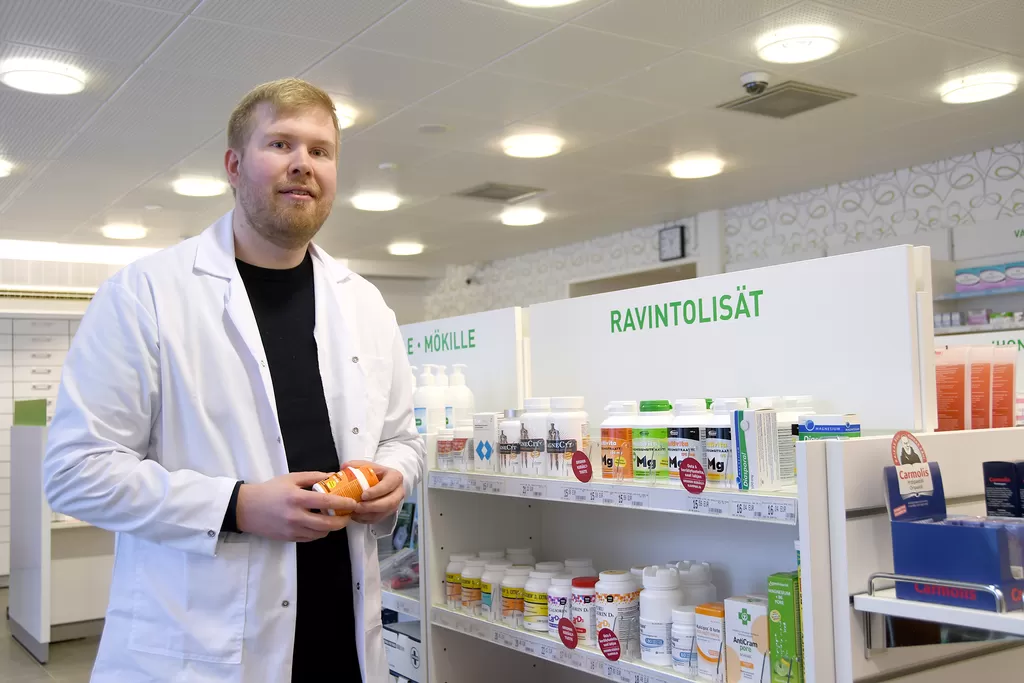 Uusi apteekkari Severi Yläjärvi työskenteli ennen Kihniöön tuloaan kymmenen vuotta Mäntän apteekissa.